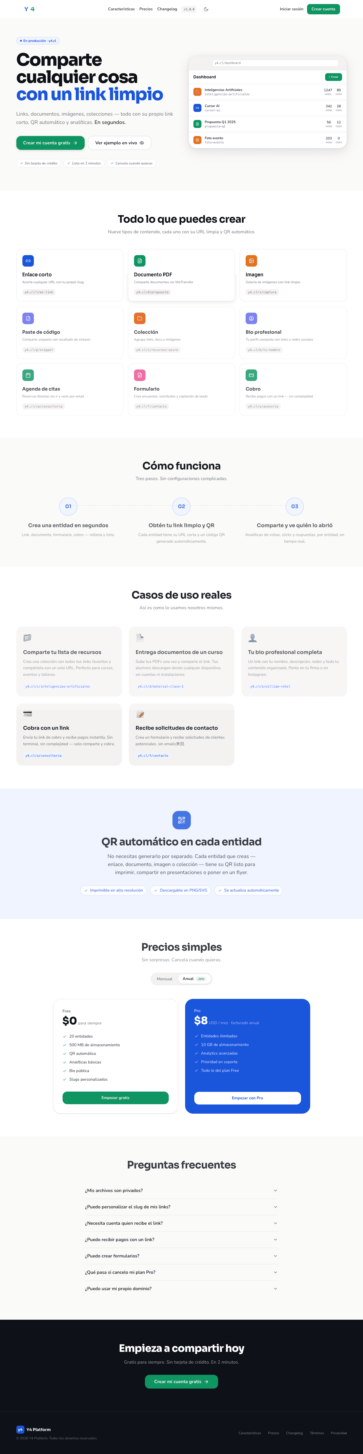 Vista completa de la plataforma Y4